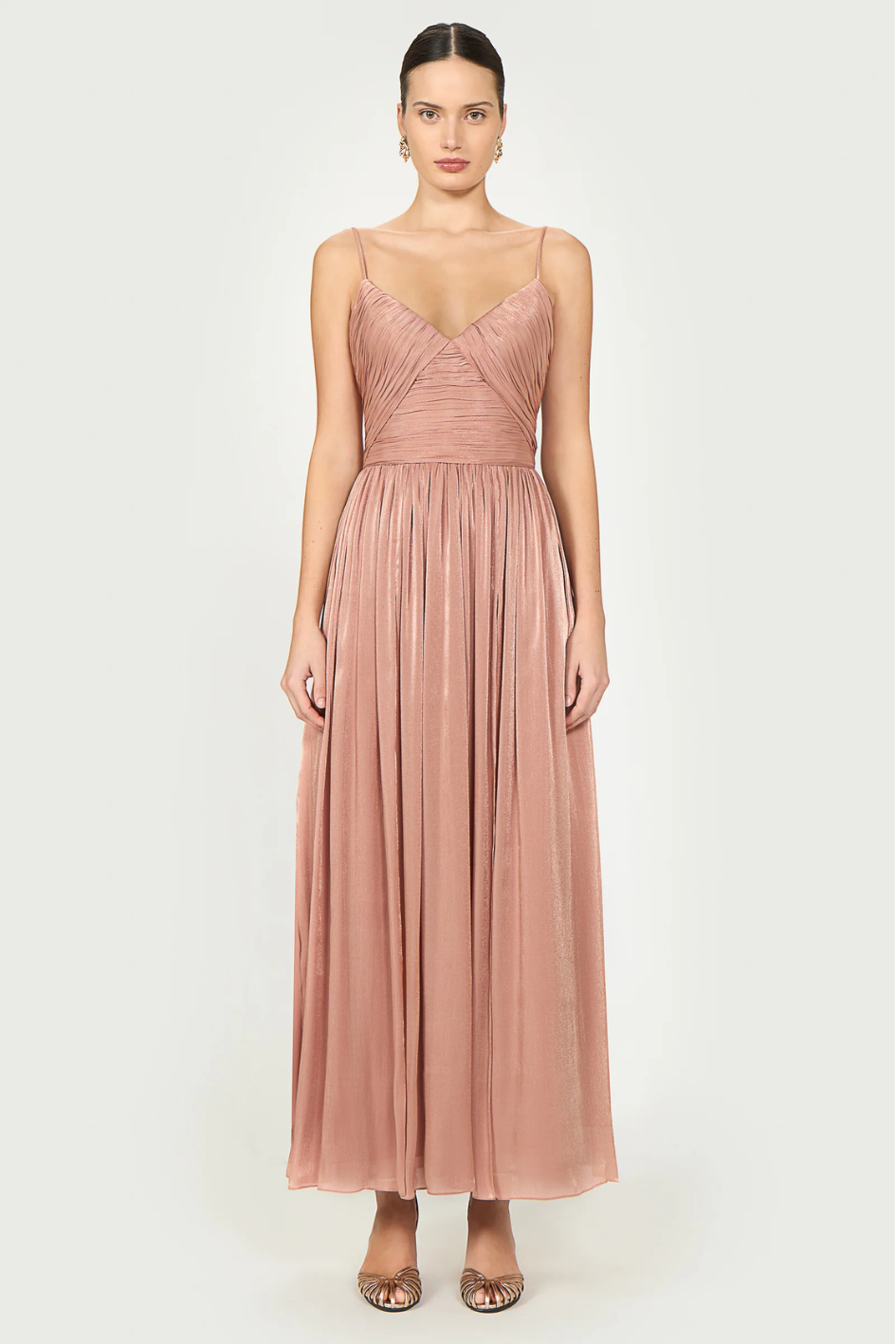 Fayla Lurex Georgette Draped Dress