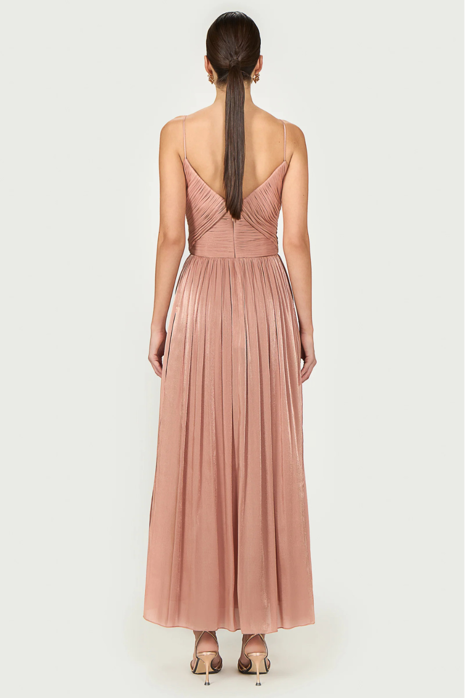Fayla Lurex Georgette Draped Dress