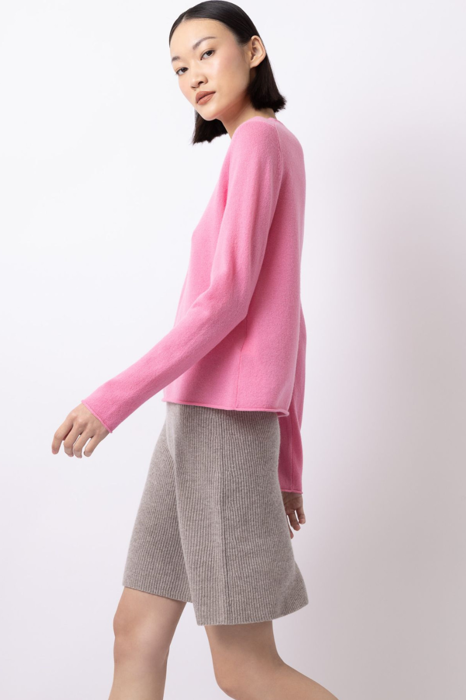 Ribbed Cashmere Mini Skirt