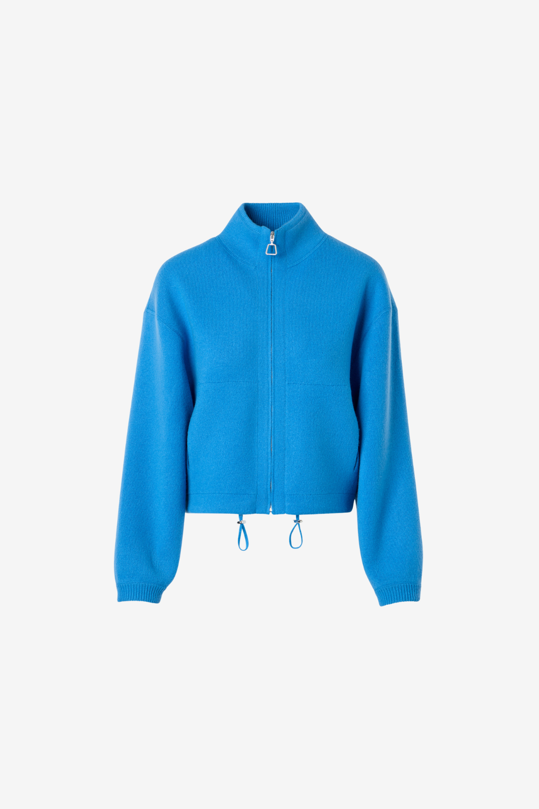 Cashmere Piqué Short Zip Cardigan
