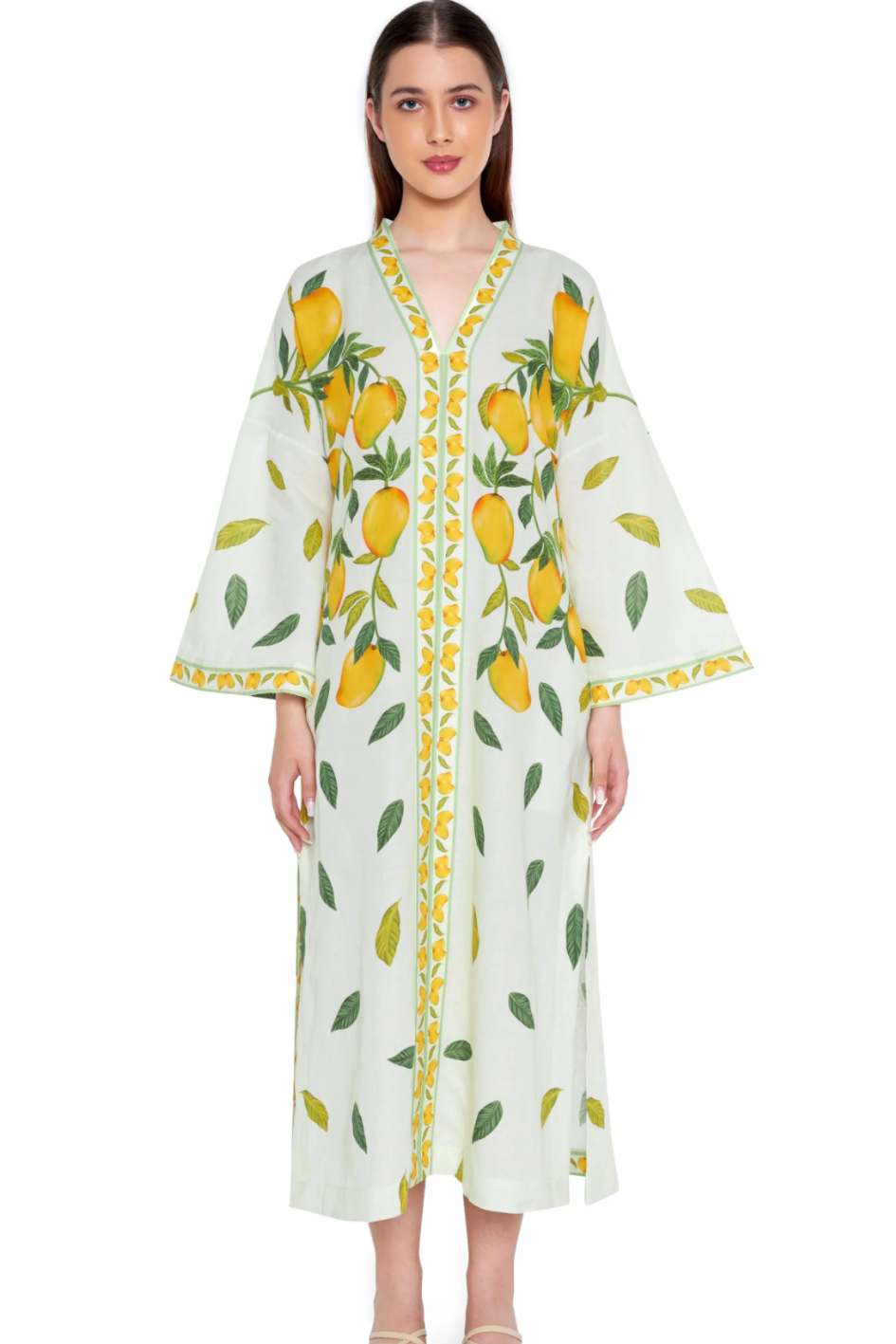 Dripping Alphonso Linen Dress