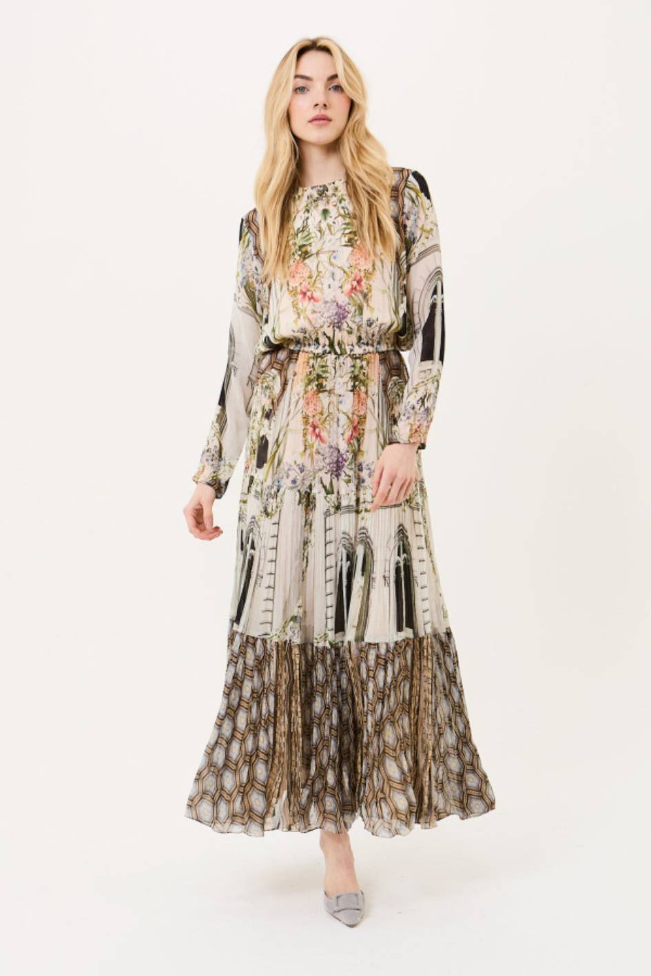 Floral Facade long Dress