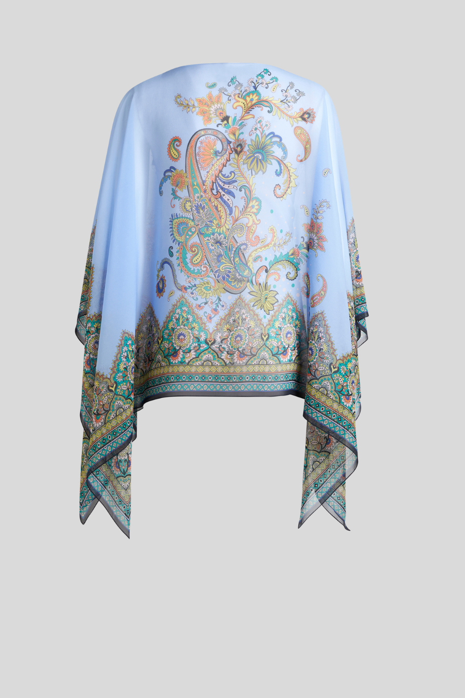 Poncho with Paisley Pattern