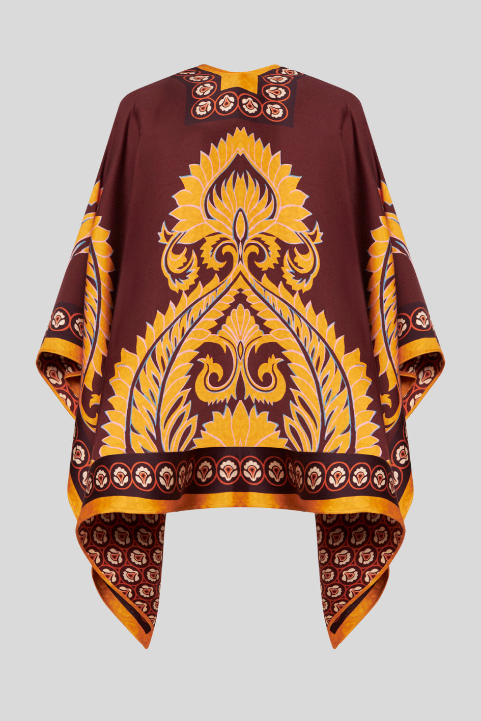 Poncho with Paisley Pattern