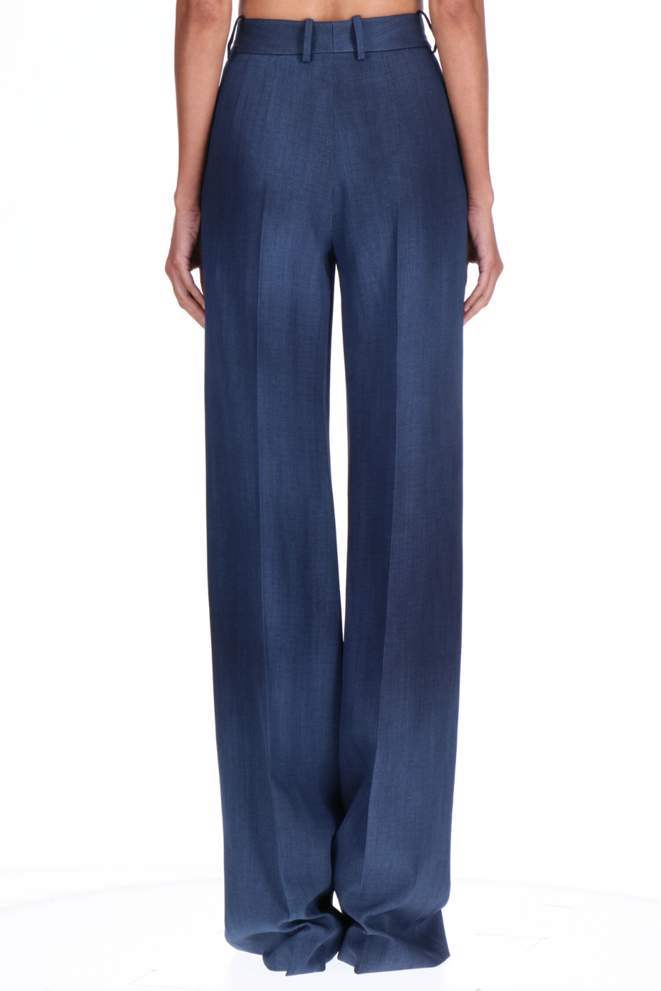 High-Waisted Wool Trousers