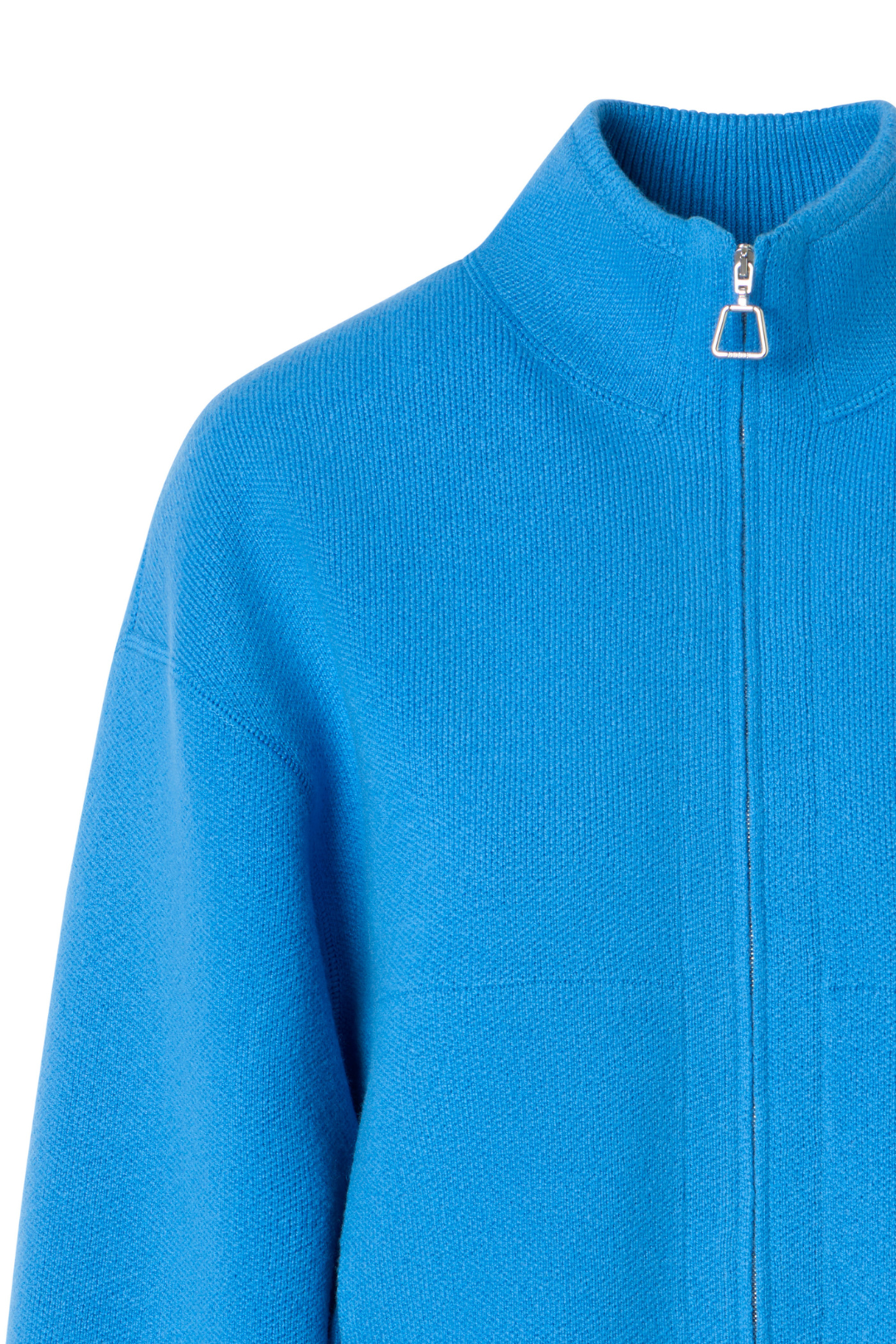 Cashmere Piqué Short Zip Cardigan