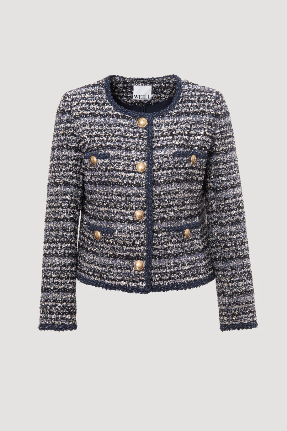Tweed Jacket in Denim Style
