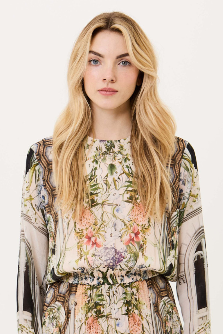 Floral Facade long Dress