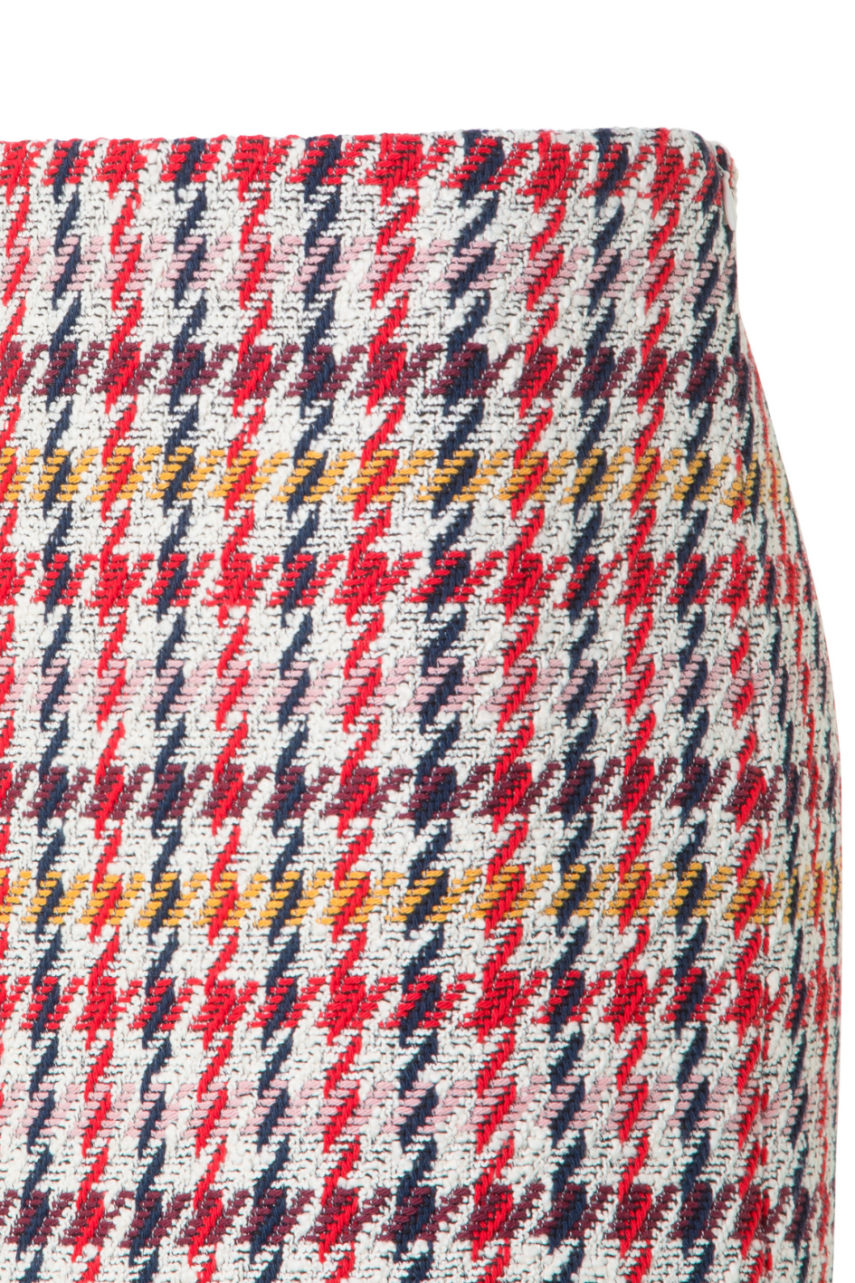 Short Skirt in Cotton-Blend Checked Tweed