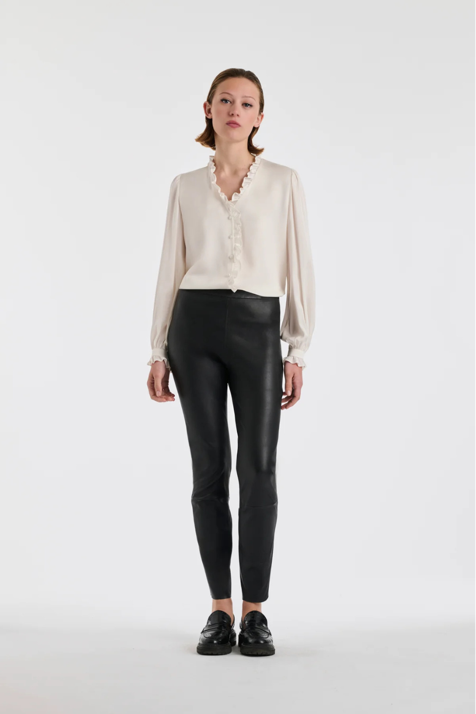 Silk Blouse with Ruffles