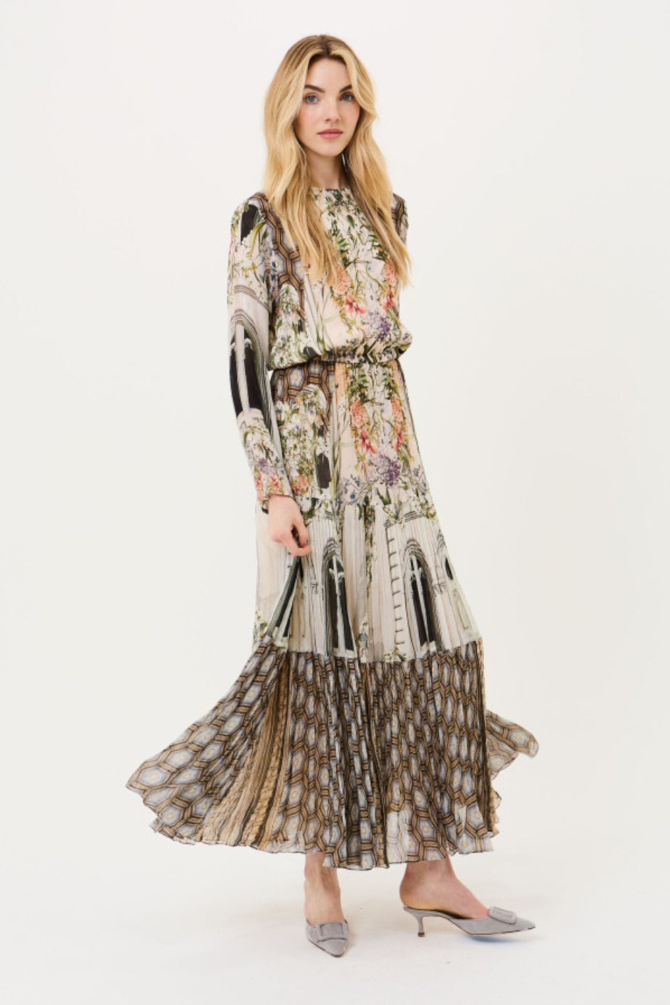 Floral Facade long Dress