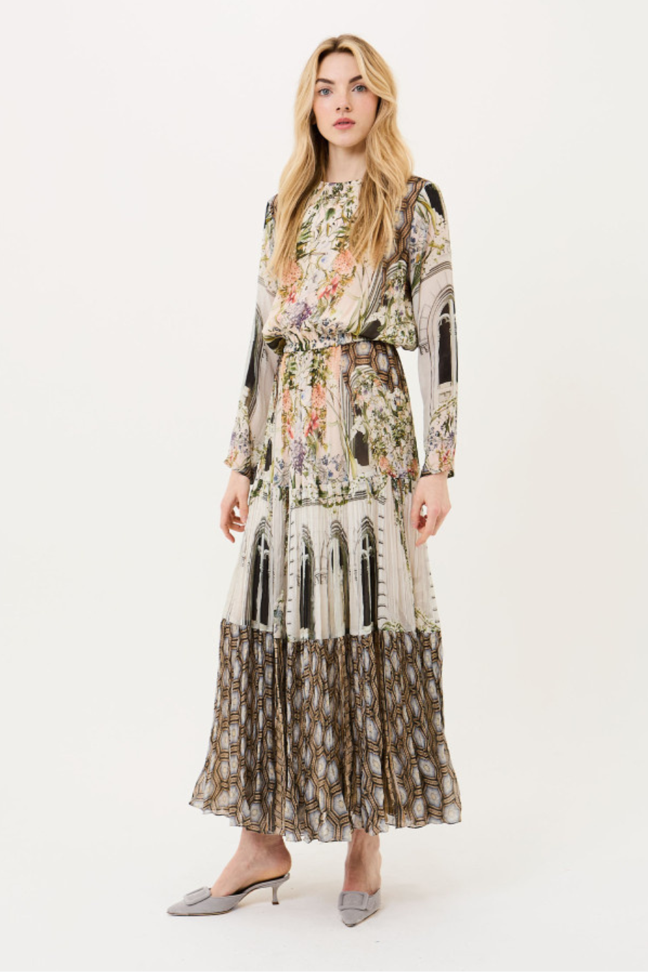 Floral Facade long Dress