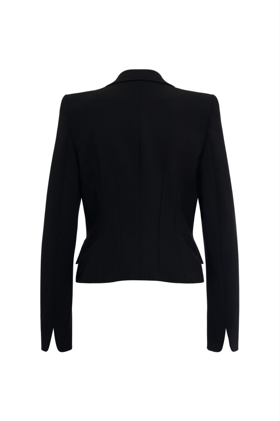 Tailored Cropped Blazer with Button Closure