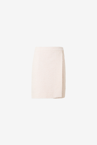 Short Skirt in Cotton-Blend Bouclé Tweed