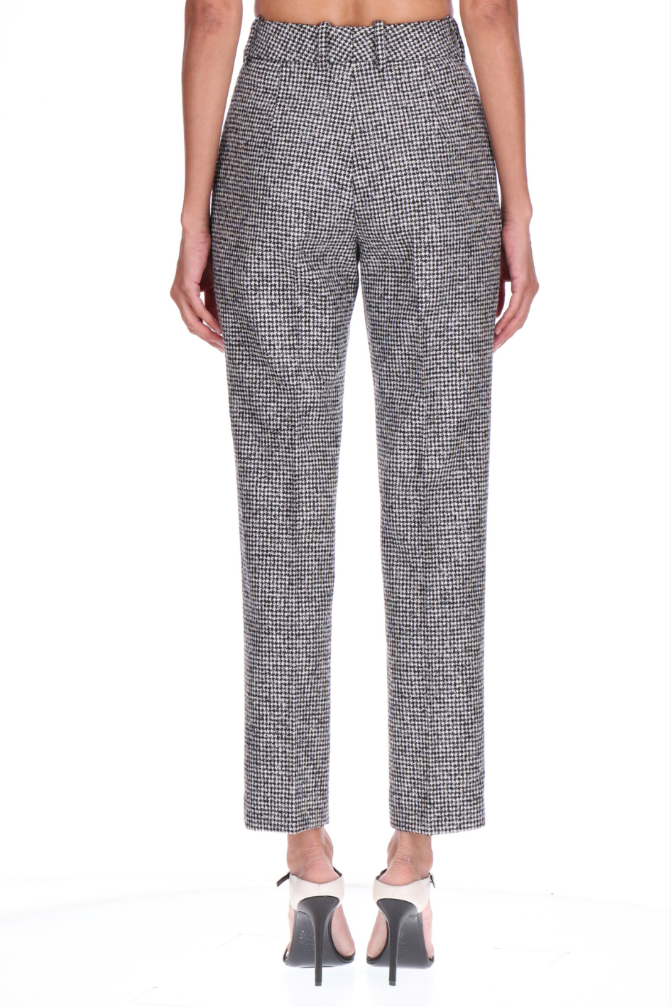 Tailored Wool Check Trousers