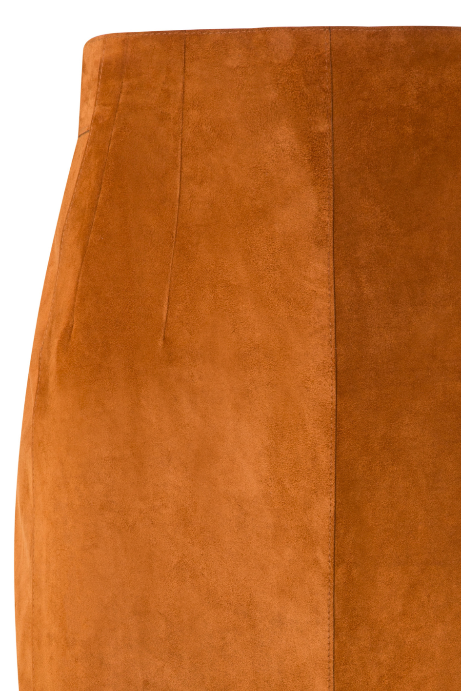 Lamb Suede Pencil Skirt