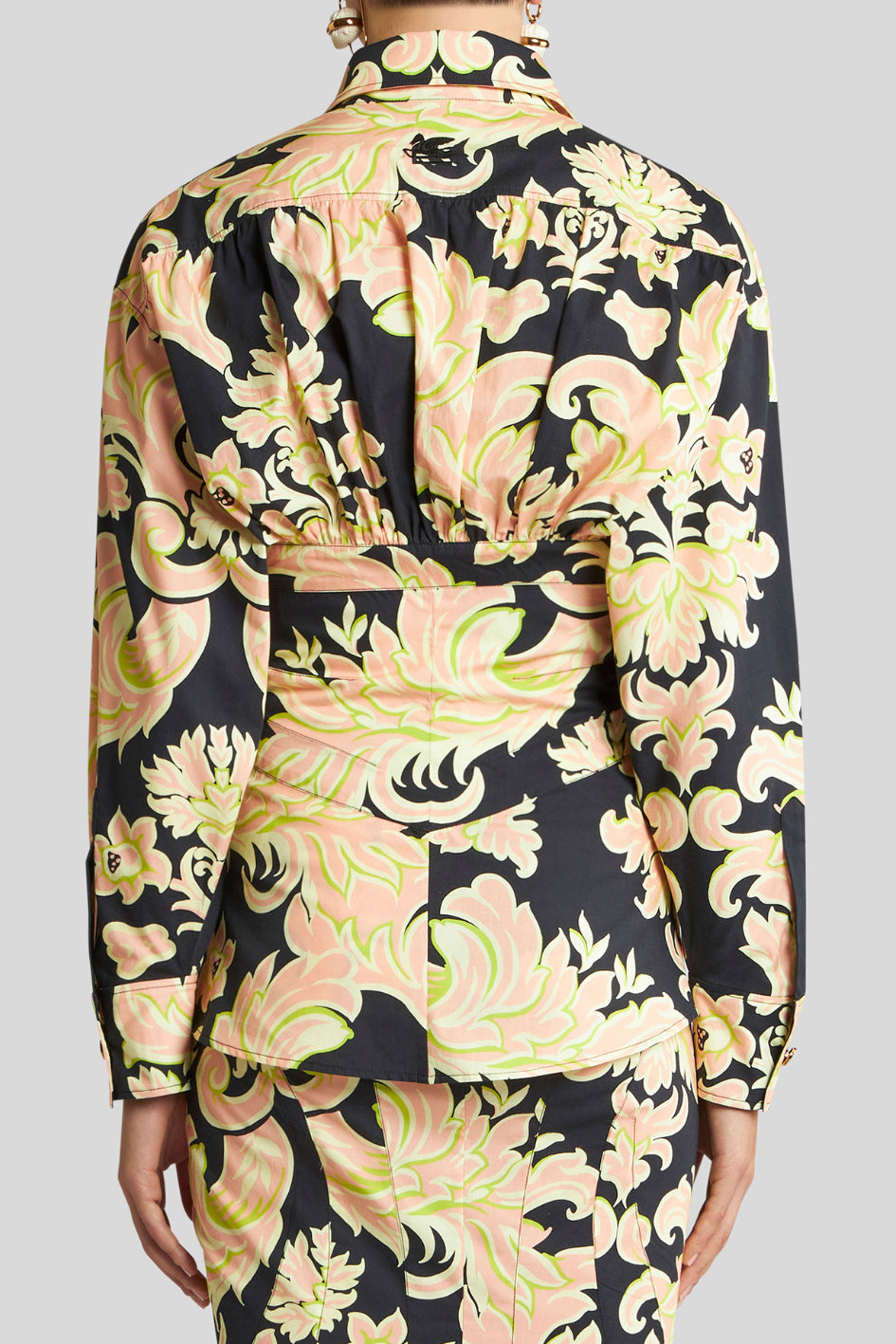 Tailored Blouse with Paisley Pattern