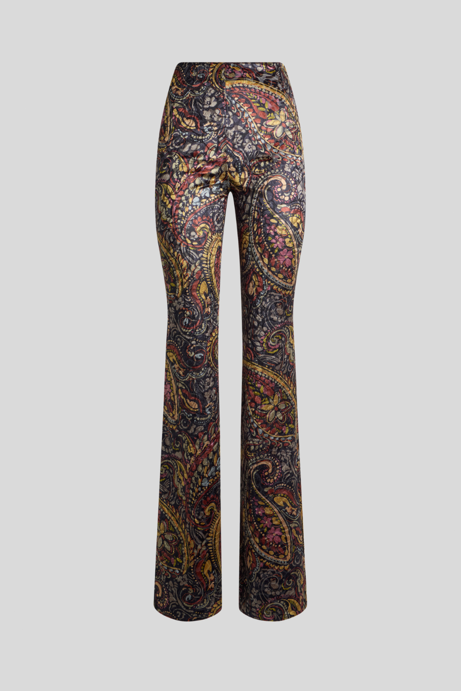 Paisley Print Flared Trousers