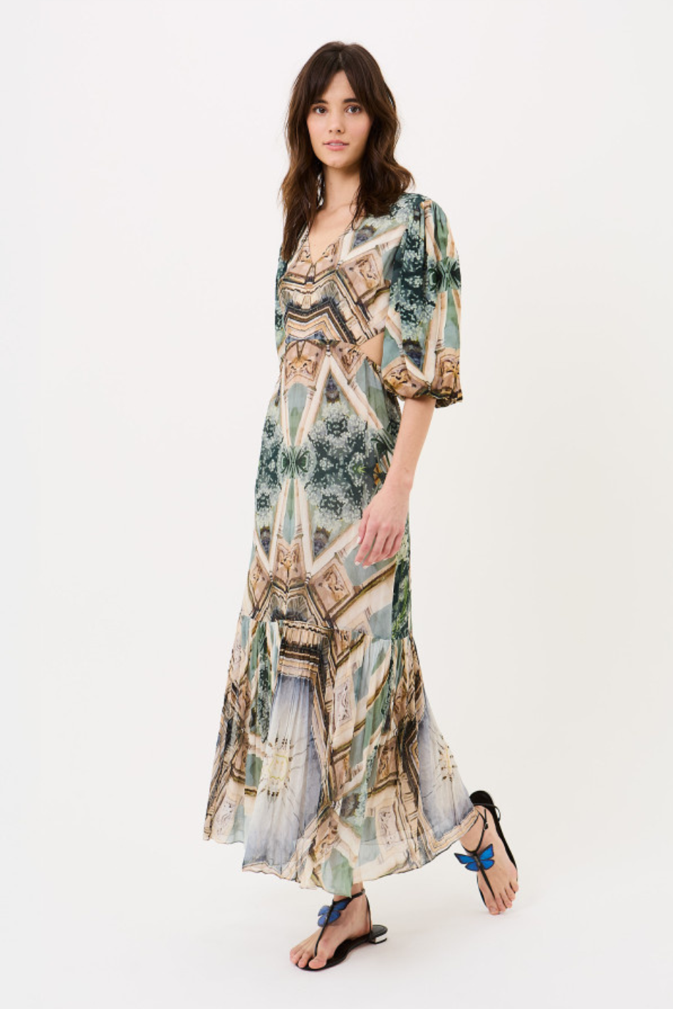 Palm and Prism long Dress