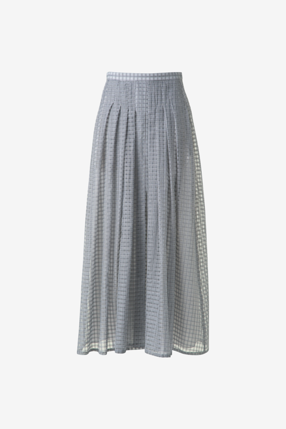 Cotton Silk Voile Midi Skirt