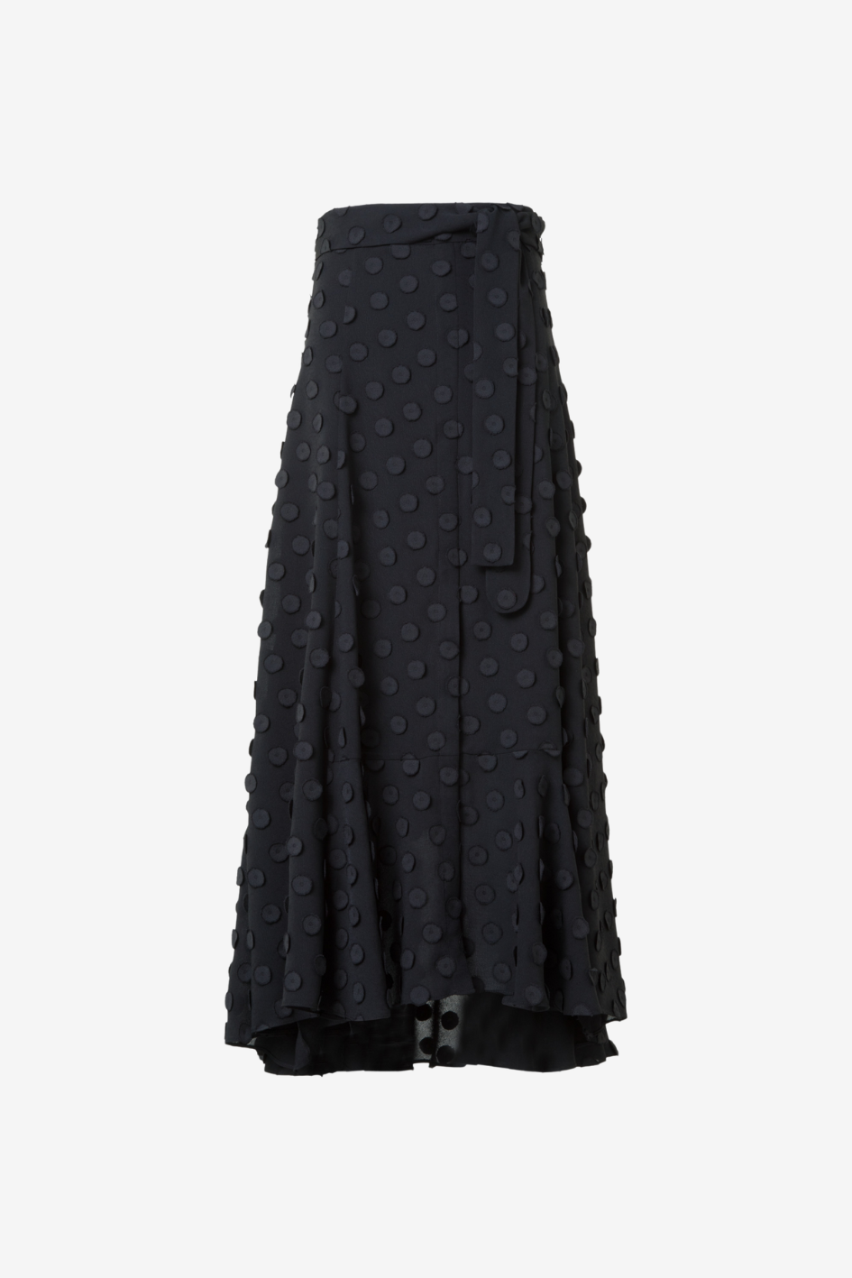 Boho Midi Skirt in Polka Dot Techno Georgette