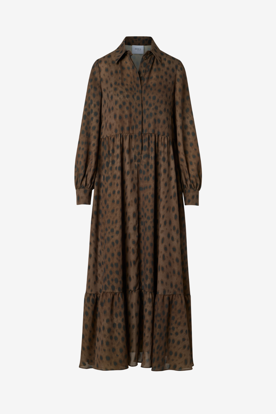 Boho Midi Dress with Leopard Print