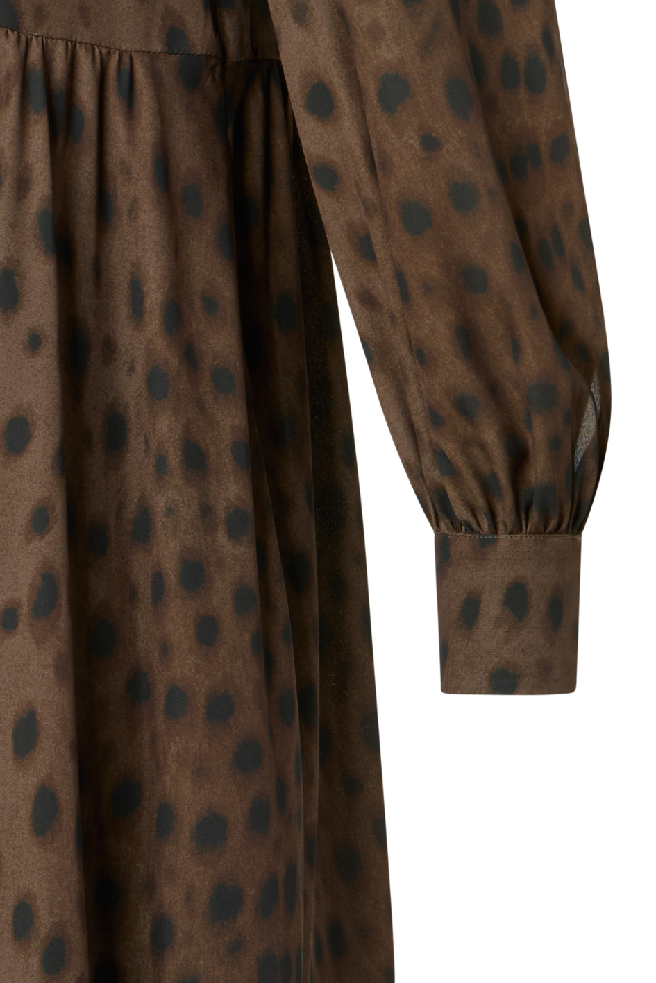 Boho Midi Dress with Leopard Print