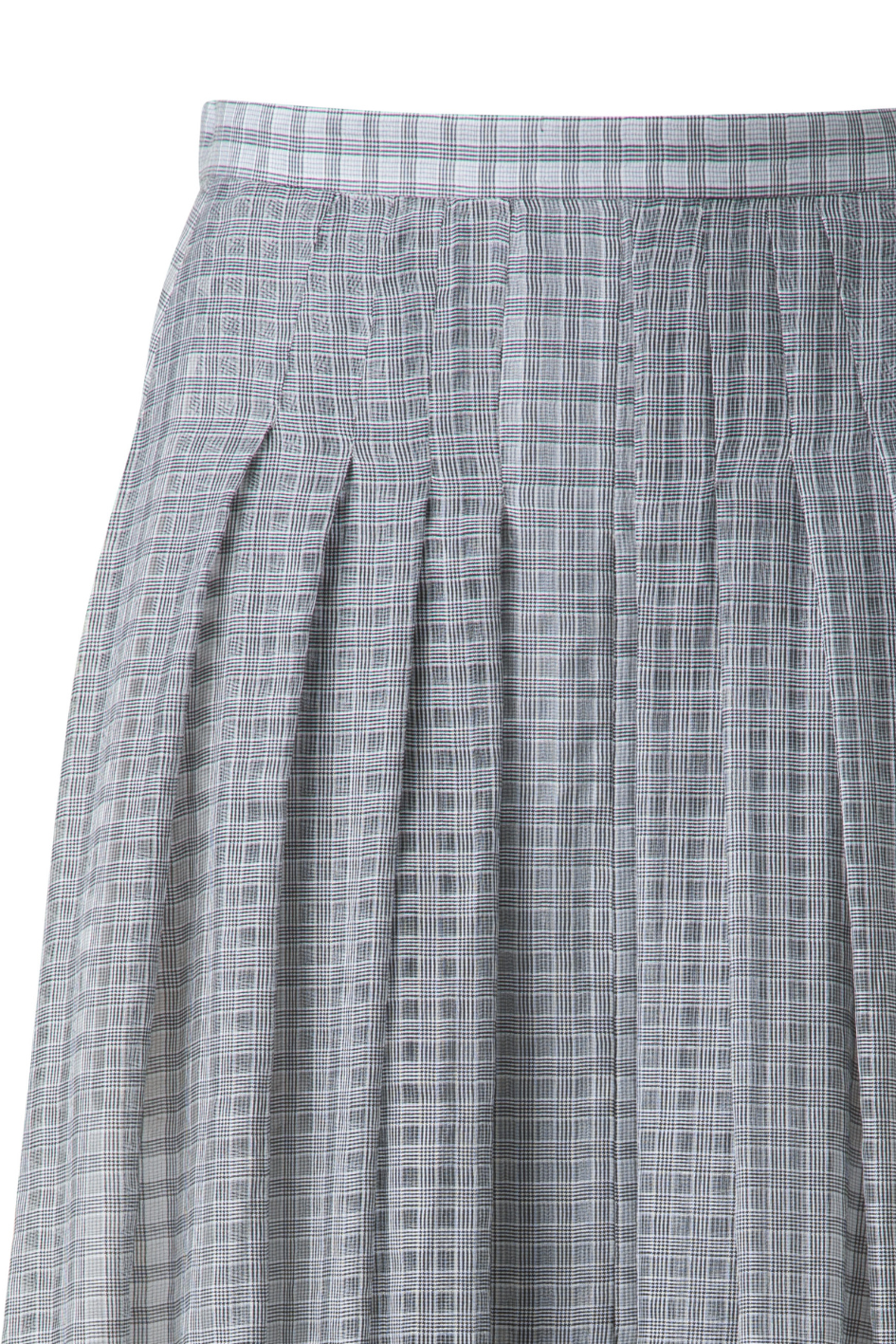 Cotton Silk Voile Midi Skirt