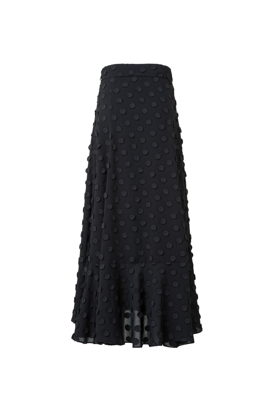 Boho Midi Skirt in Polka Dot Techno Georgette