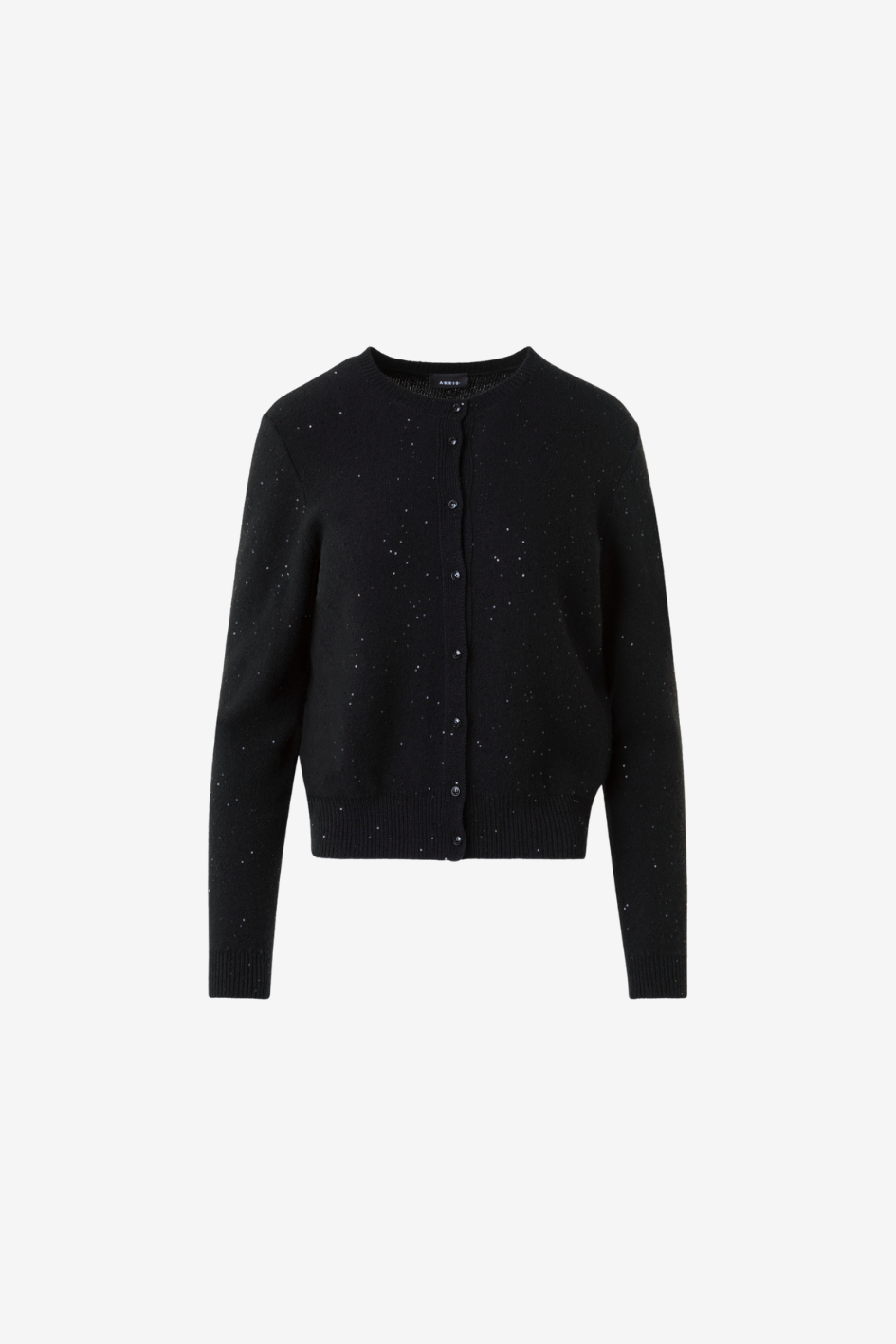 Knit Cardigan in Wool Cashmere with Tonal Sequins