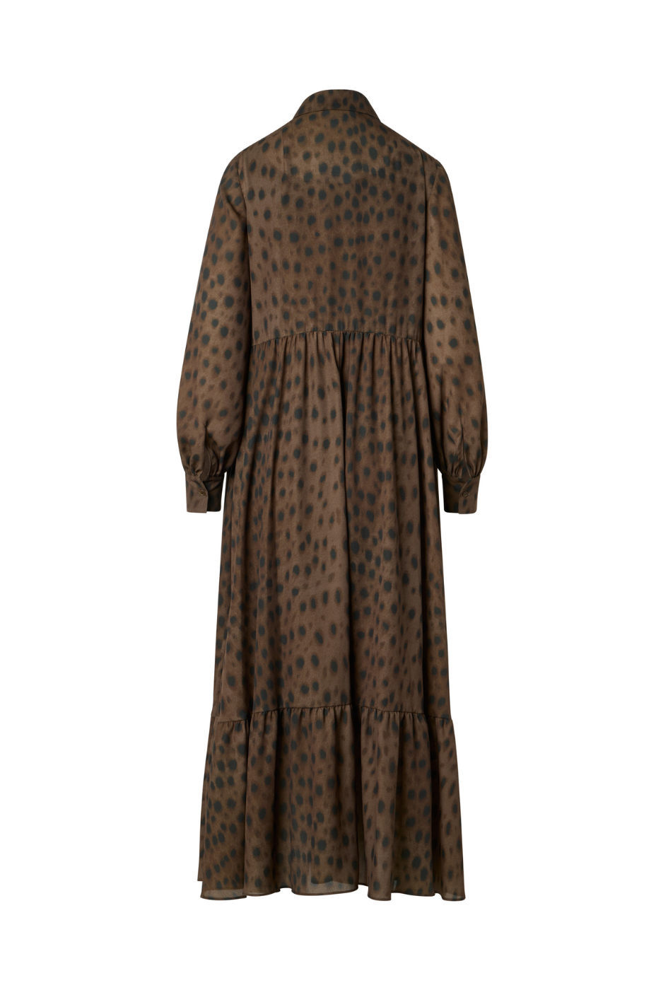 Boho Midi Dress with Leopard Print