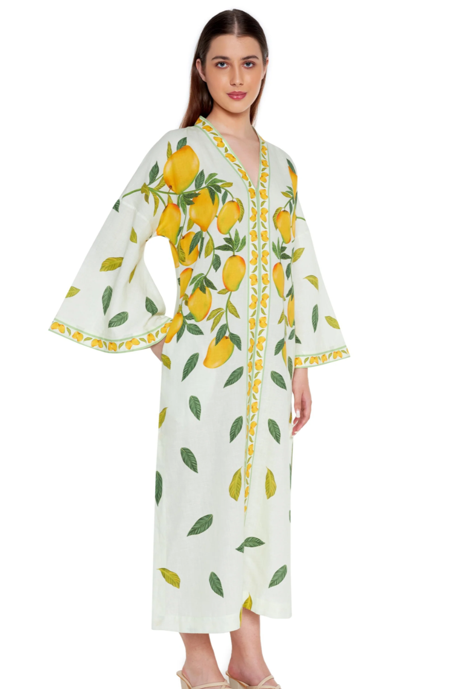 Dripping Alphonso Linen Dress