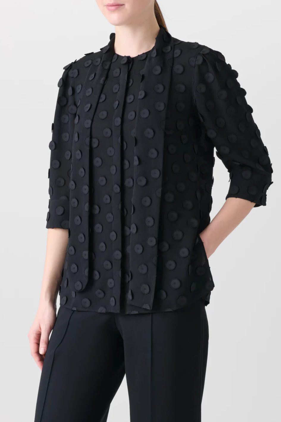 Bojo Blouse in Polka Dot Techno Georgette