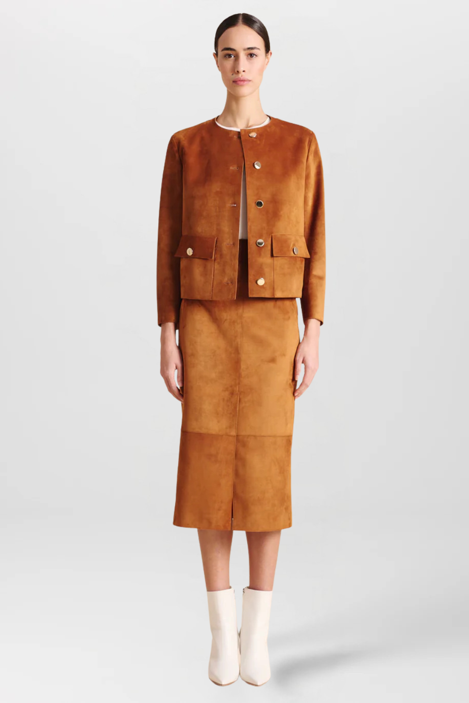 Winter Jacket in Lamb Suede