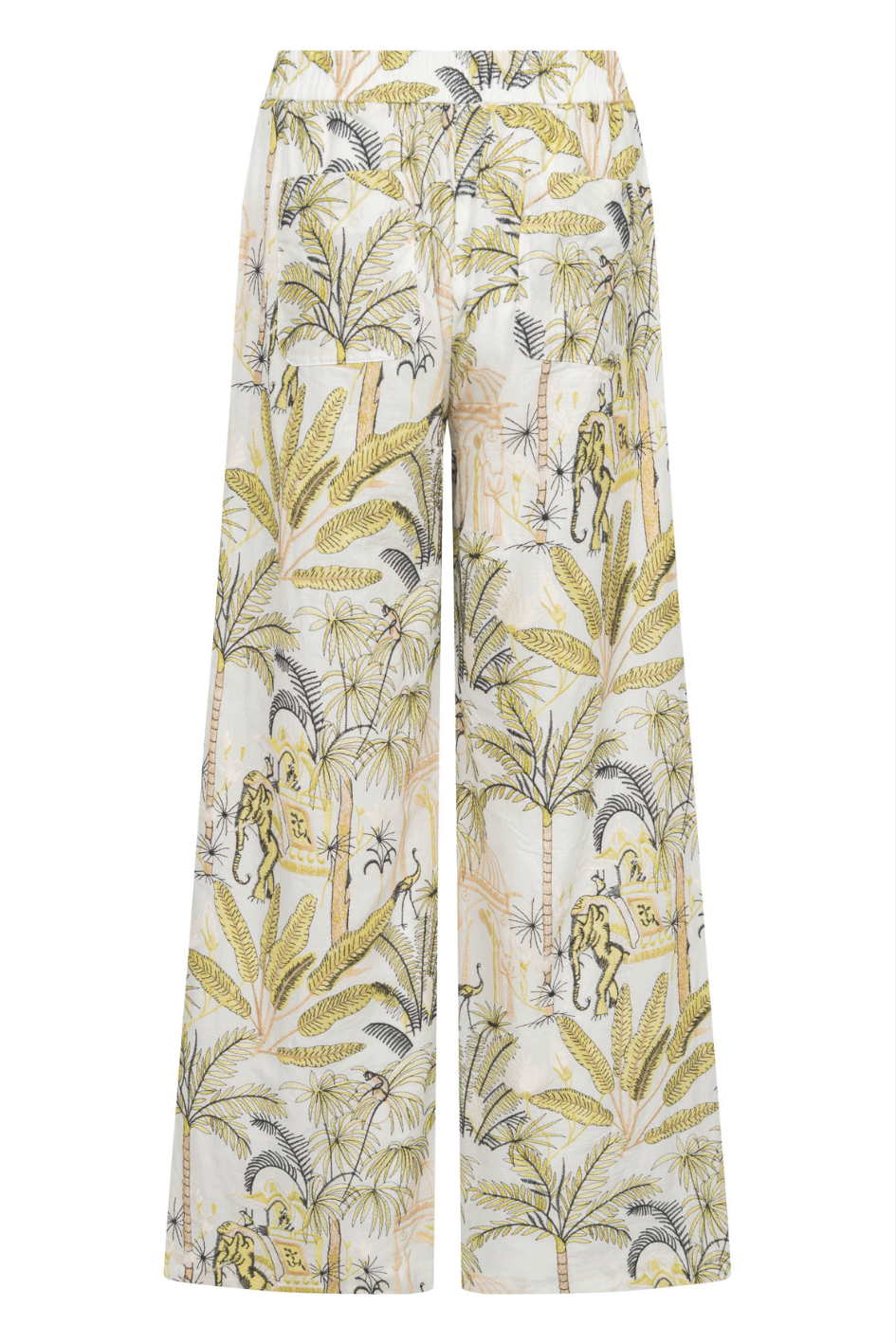 Rosanne Pants with Palm Print