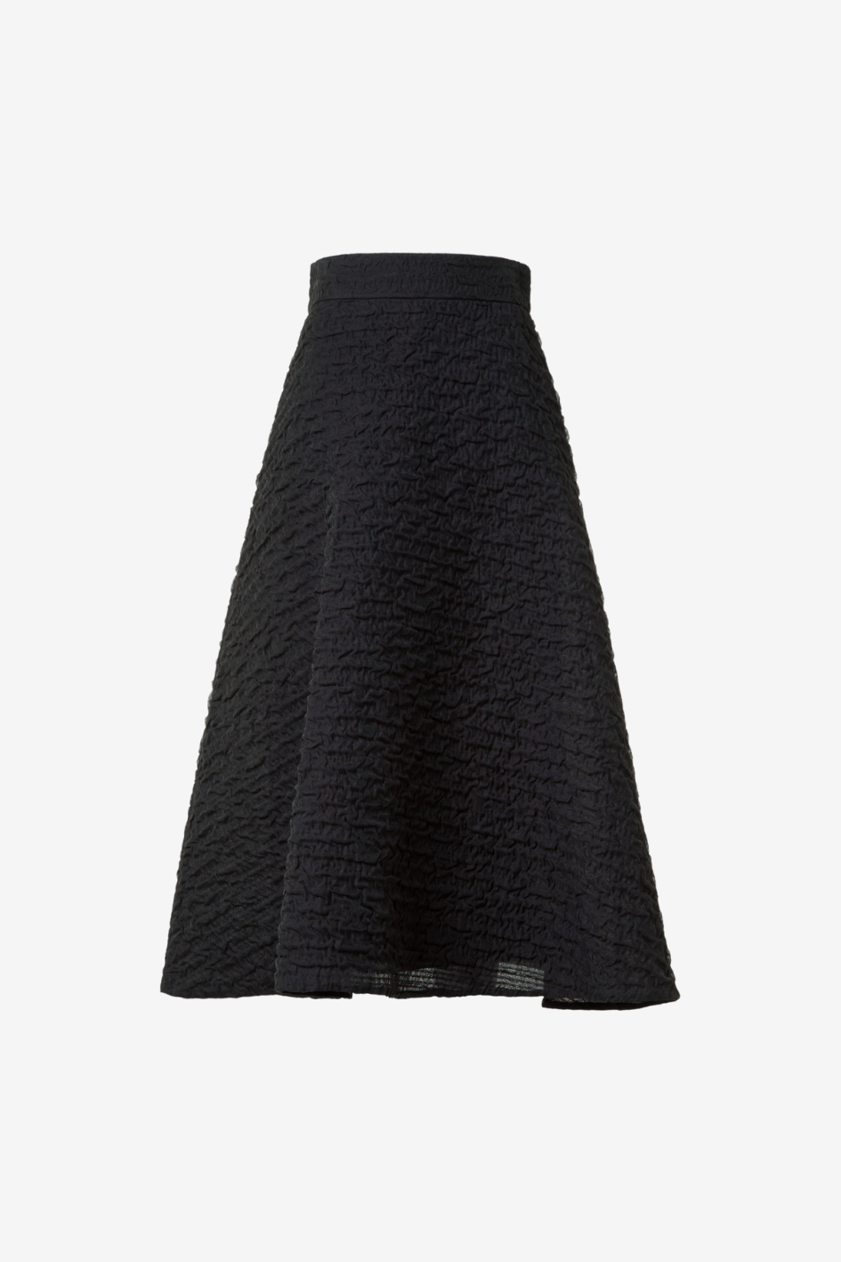 Bubble Techno Cotton Midi Skirt