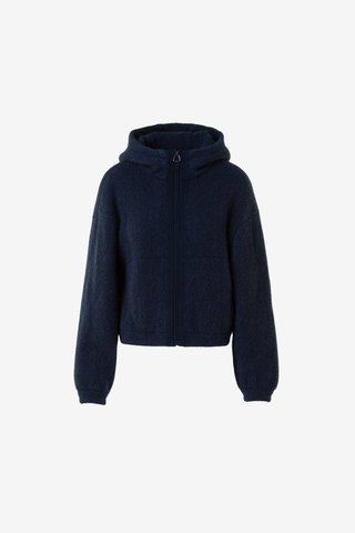Knit Short Cardigan in Cashmere Silk Bouclé
