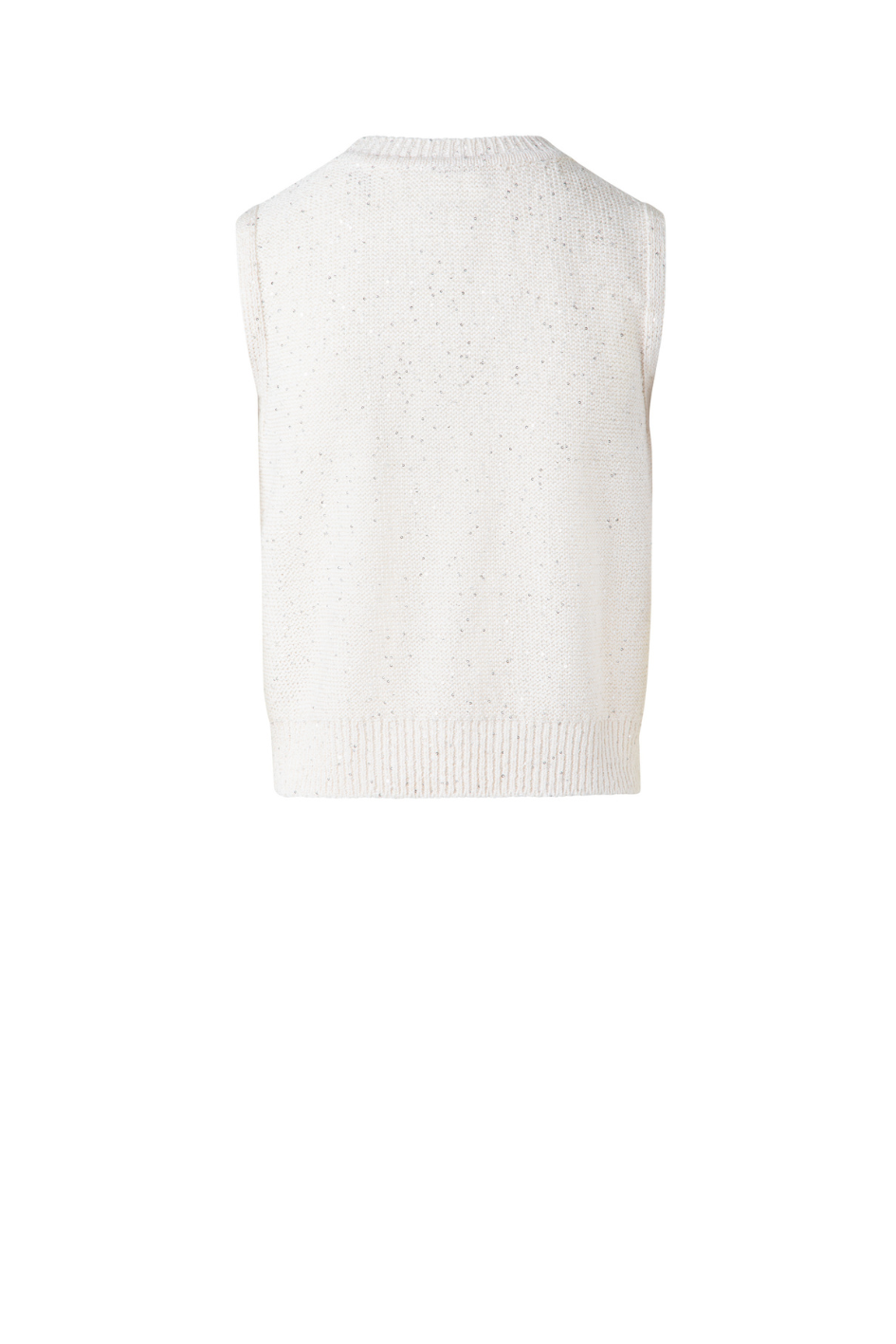 Sleeveless Linen-Cotton Knit Top