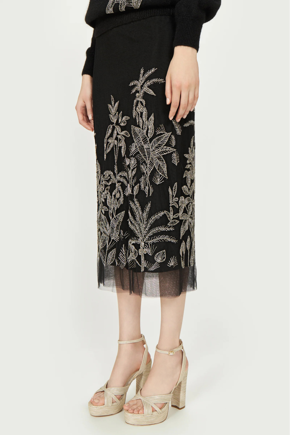 Leyla Tulle Embroidered Skirt