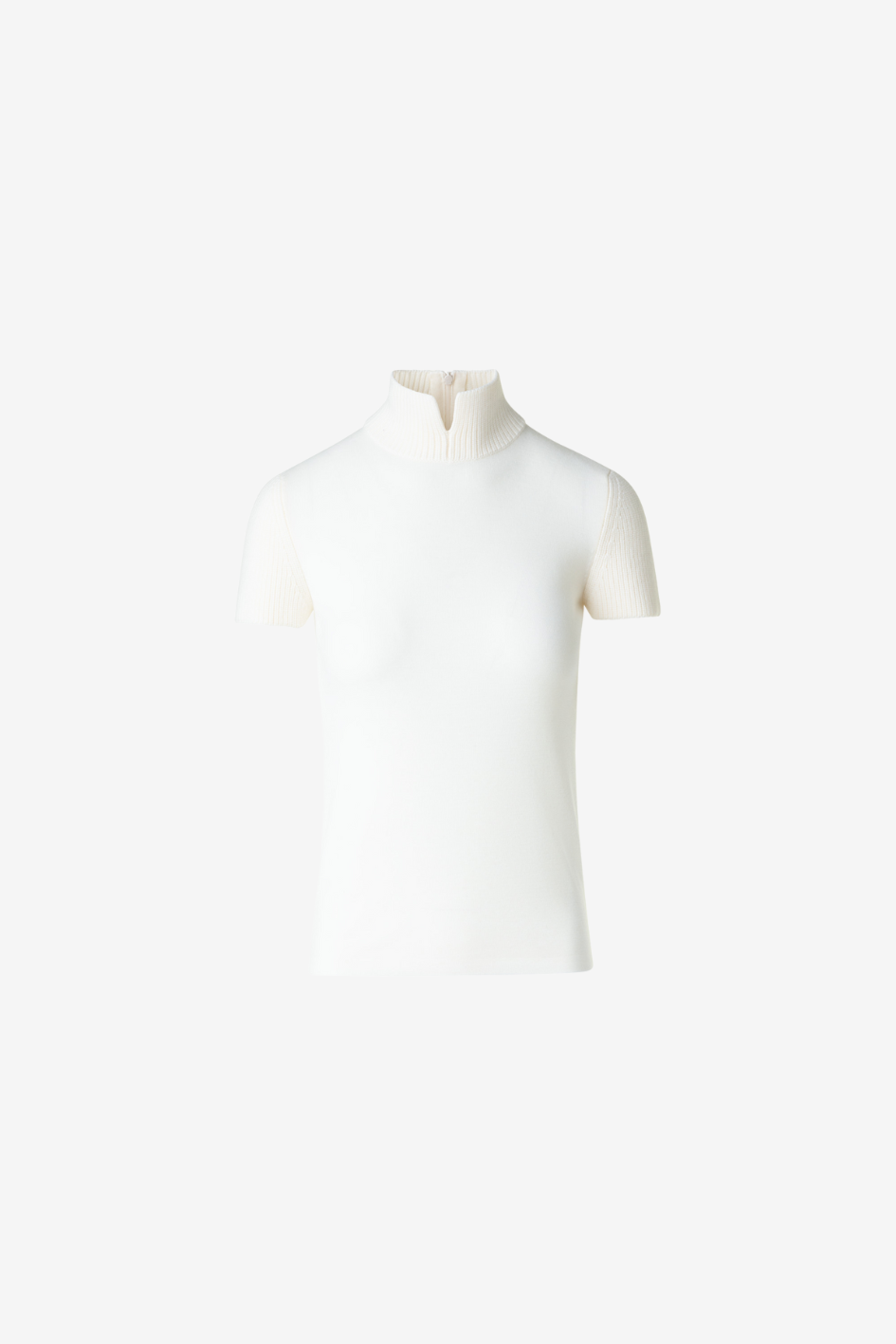 Virgin Wool Mock Neck Shirt
