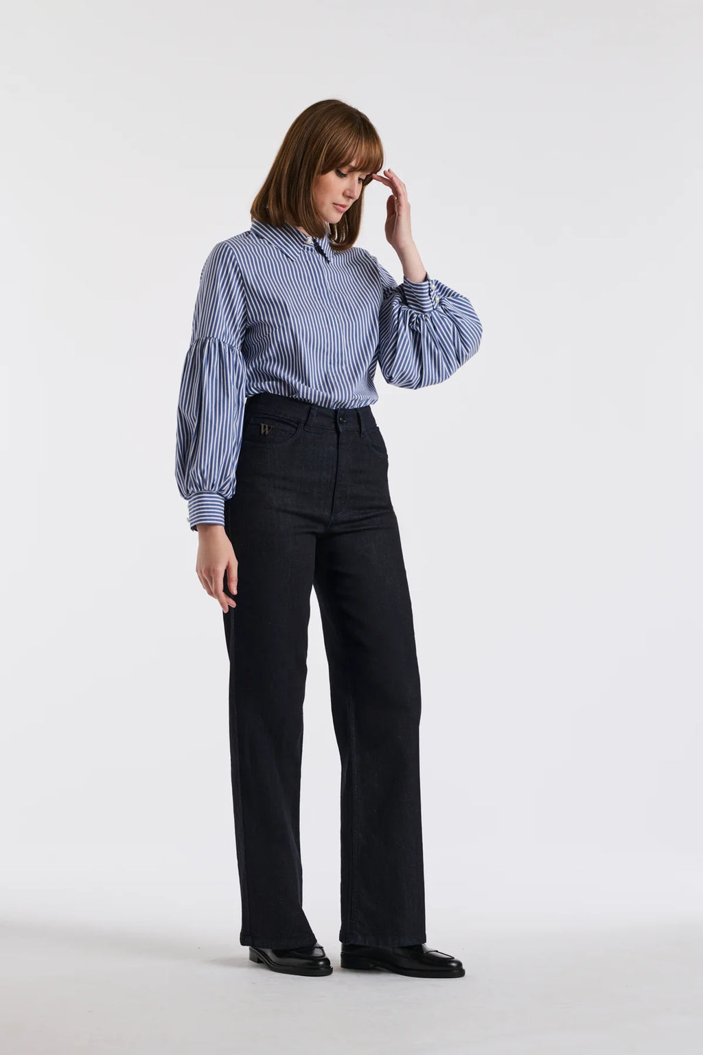 Striped Puff Sleeve Shirt