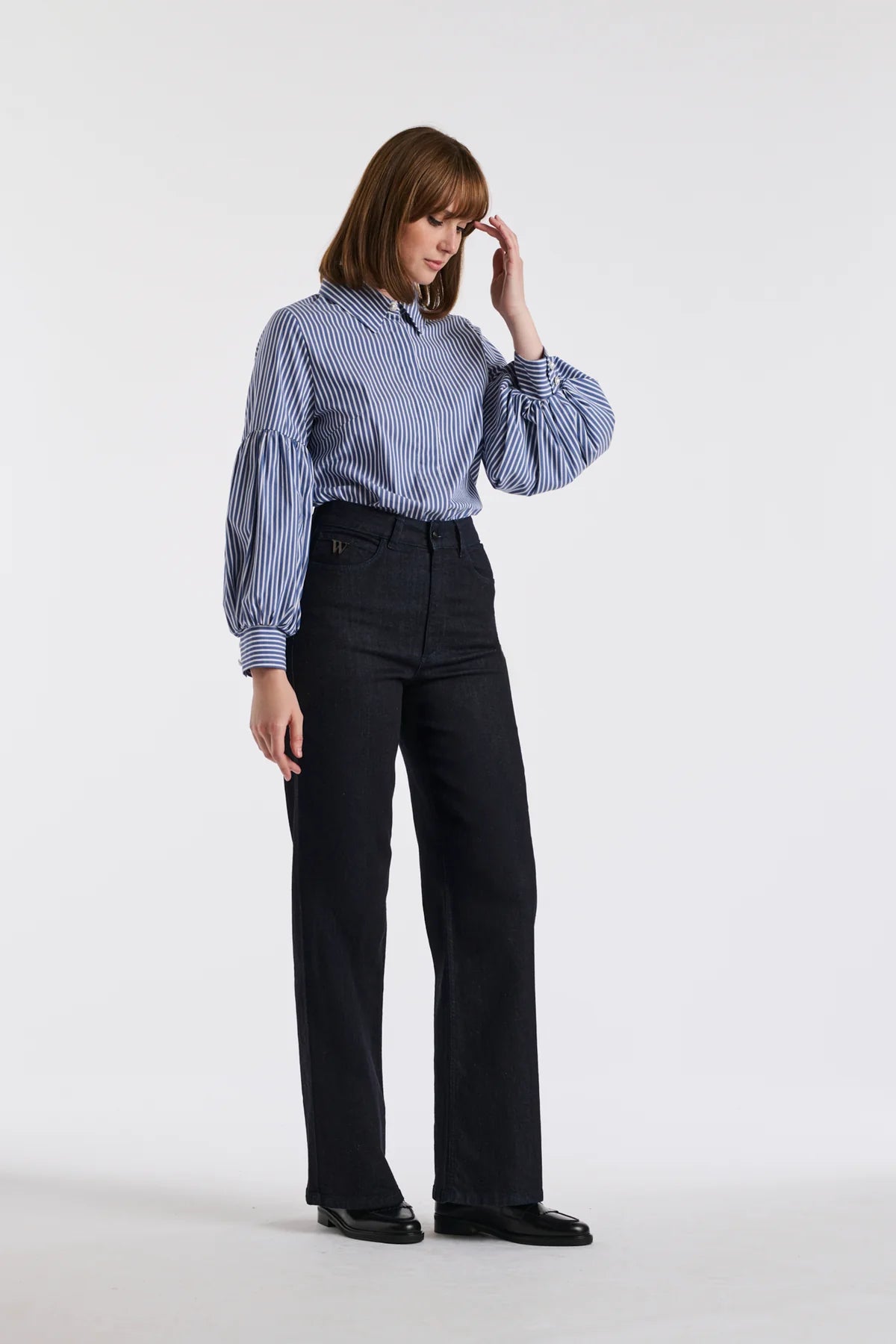 Striped Puff Sleeve Shirt