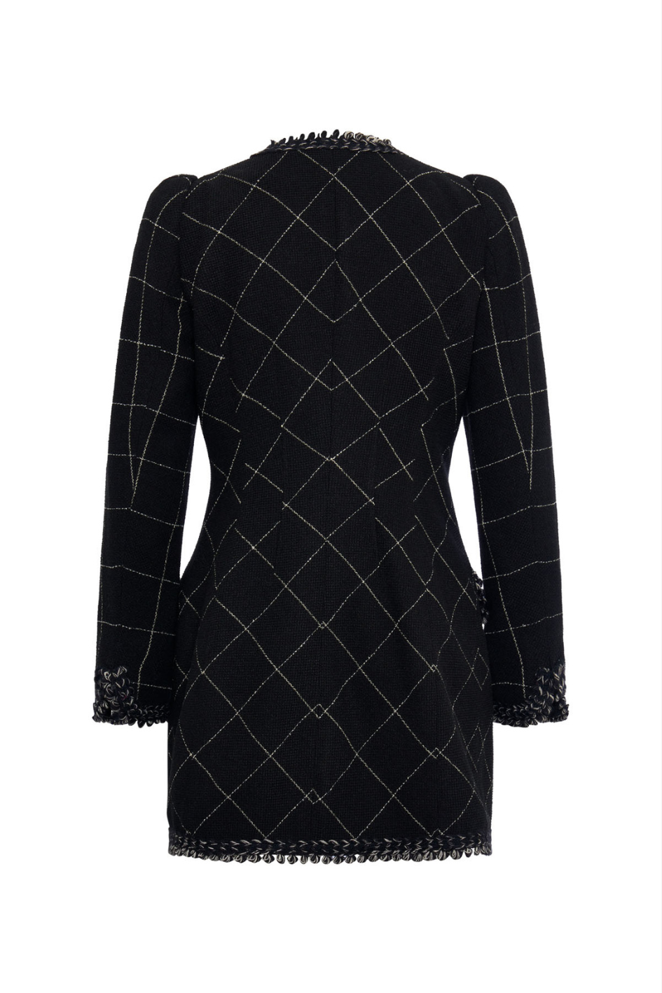 Mid-Length Coat with Concealed Placket and Collar Detail