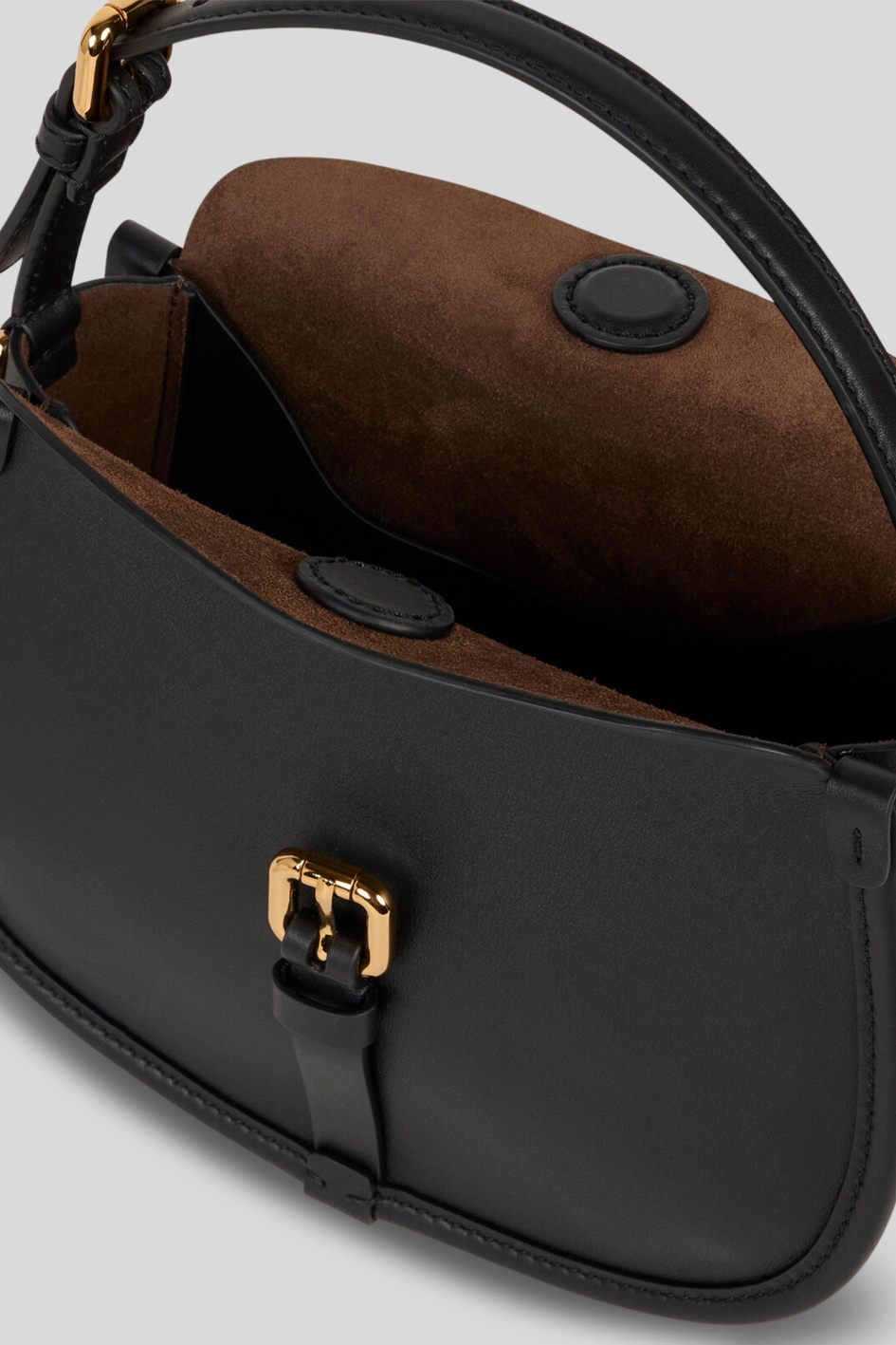 Black Leather Shoulder & Crossbody Bag