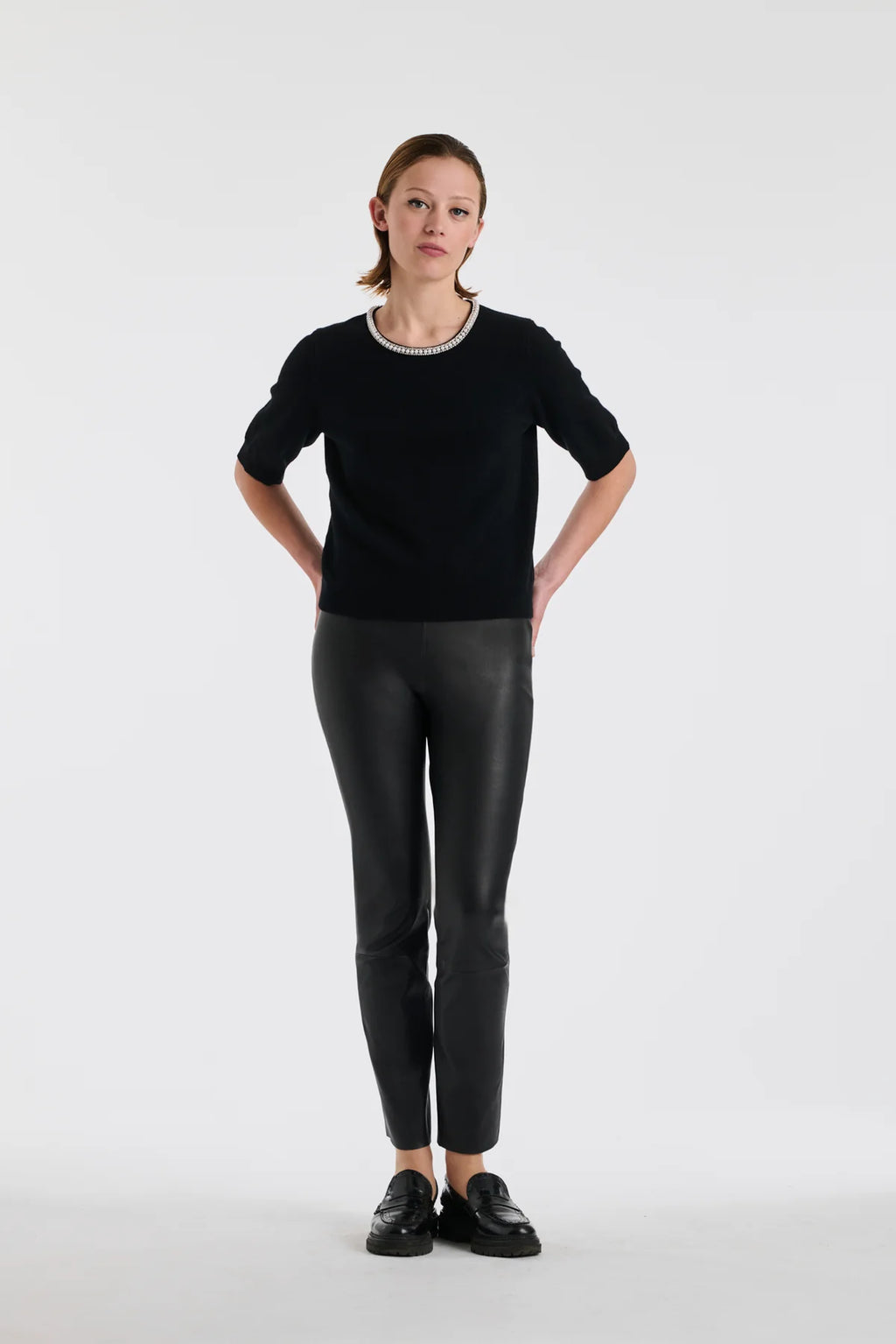 Jumper with Pearls and Rhinestones