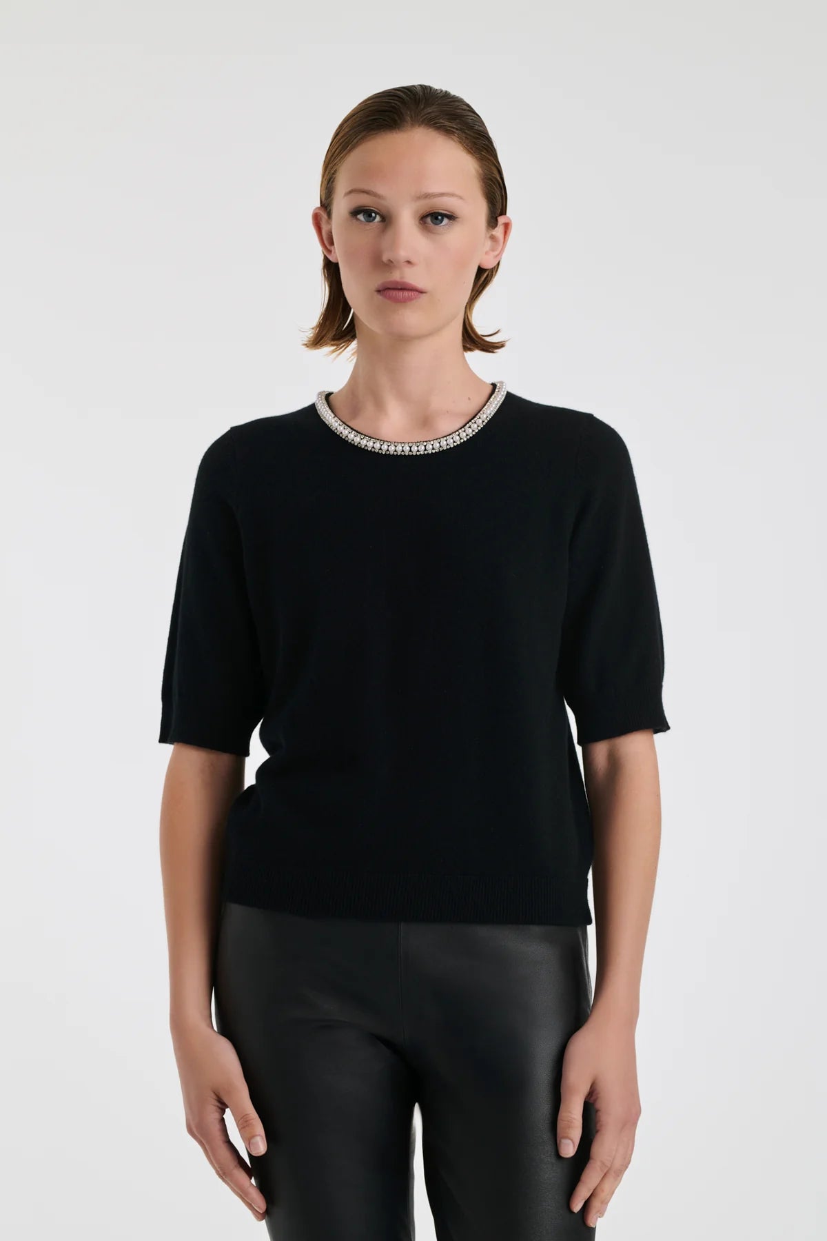 Jumper with Pearls and Rhinestones