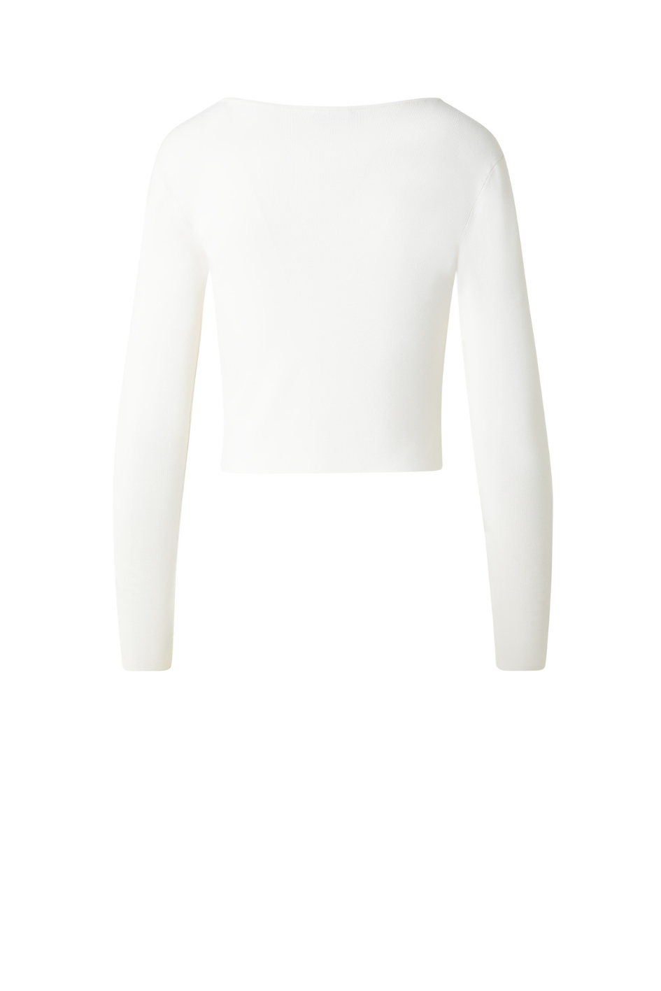 White Long-Sleeve Cropped Top