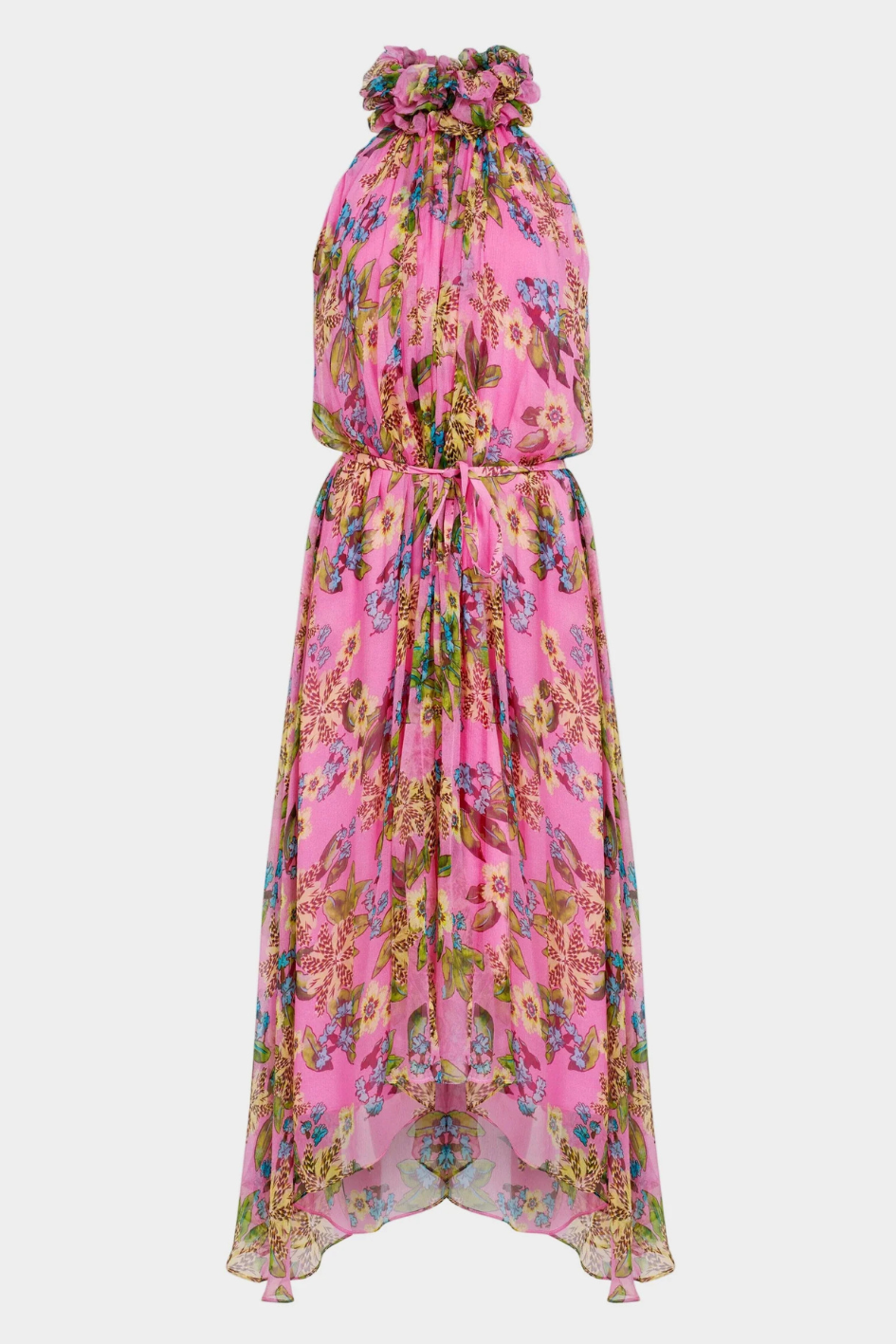 Iris Ruffle Dress in Fiori Peony