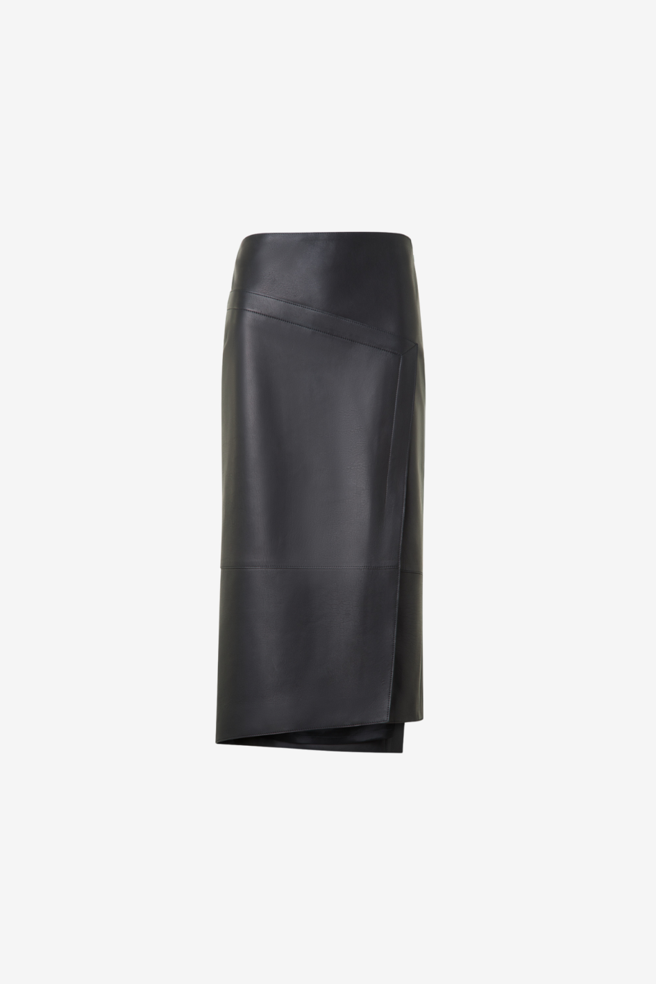 Asymmetric Leather Skirt