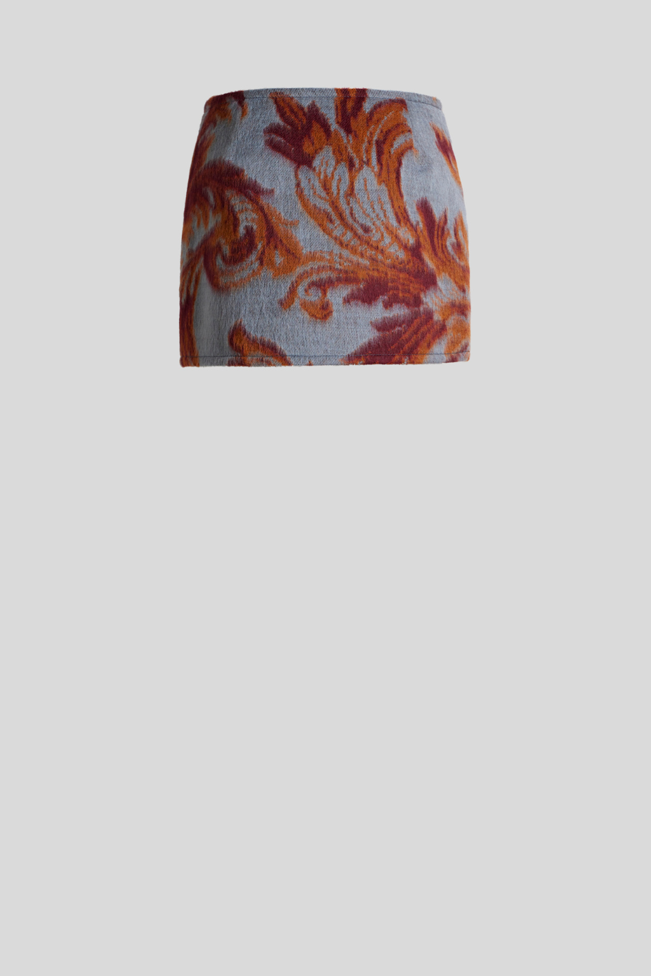 Jacquard Knit Mini Skirt with Tassel Detail